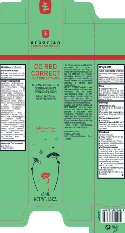 ERBORIAN 45 ml.jpg ERBORIAN - CC RED CORRECT SPF 25 45ml (83573-100-45) - ERBORIAN 45 ml